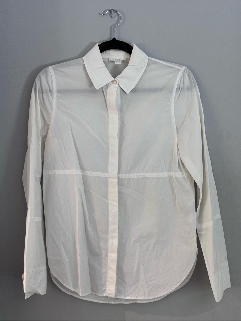 COS White Button-Front Cotton Blouse